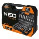 19. Socket wrench set 1/2", 1/4", 110 pcs, satin