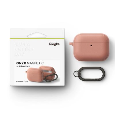 7. Ringke Onyx Magnetic MagSafe Case for AirPods Pro 3 - Pink