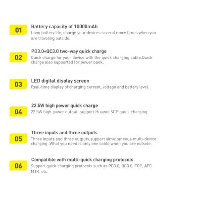 25. Baseus Adaman Metal Power Bank with Fast Charging 10000mAh 22.5W (Overseas Edition 2021) Black