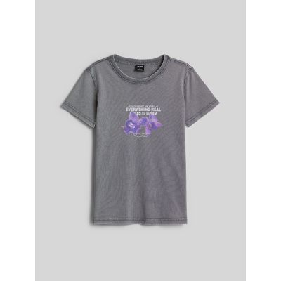 6. Women's regular printed T-shirt 4F 4FRSS26TTSHF4513-27S