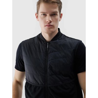 4. Men's trail running vest with primaloft black eco fill 4F
