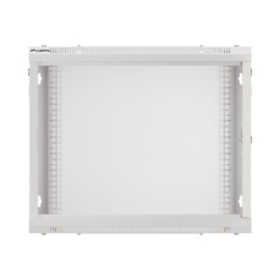 11. Lanberg WF01-6409-10S single-section cabinet (9U; 500mm / 600mm / 450mm; wall-mounted; Glass; 19''; gray)