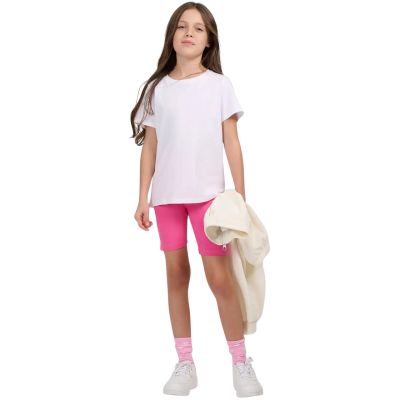5. Girls' shorts 4F CAS F028 dark pink 4FJWSS26TSTIF028 53S