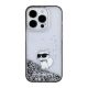 3. Karl Lagerfeld Liquid Glitter Choupette case for iPhone 15 Pro Max - transparent