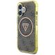 2. Guess IML Metal Glitter 4G Circle Triangle MagSafe Case for iPhone 16 - Brown