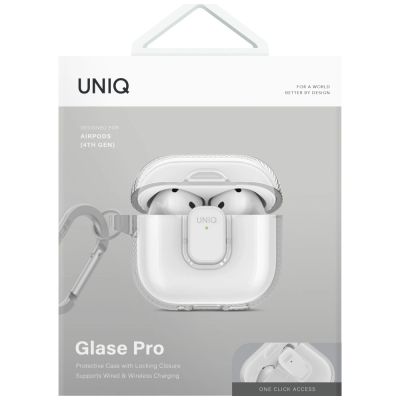 2. Uniq Glase Pro Case for AirPods 4 - Transparent