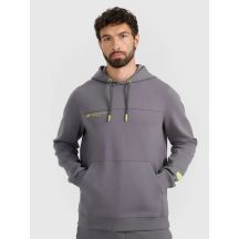 Men's sweatshirt with hood, open, 4F 4FRAW25TSWSM2458-23S