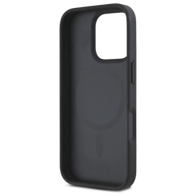 7. DKNY Repeat Pattern Stack Logo MagSafe iPhone 16 Pro Max Case - Black