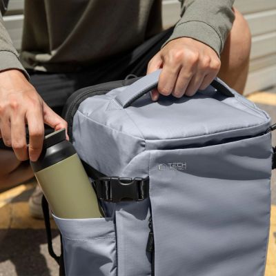 9. Tech-Protect Defender S70 RYANAIR & WIZZAIR 24L Laptop Backpack - Gray