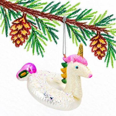 5. MICA GLASS UNICORN CHRISTMAS BAUBLE