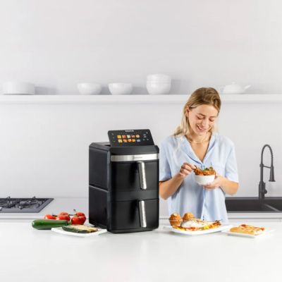8. Taurus Air Duo Slim Air Fryer with Two Baskets