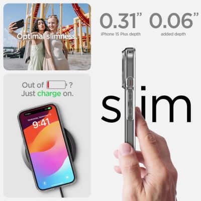 12. Spigen Liquid Crystal iPhone 15 Plus Case - Clear