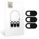 Tech-Protect Cam Fit+ 3-pack laptop camera cover - black
