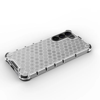 12. Honeycomb case for Samsung Galaxy S23+ armored hybrid cover transparent