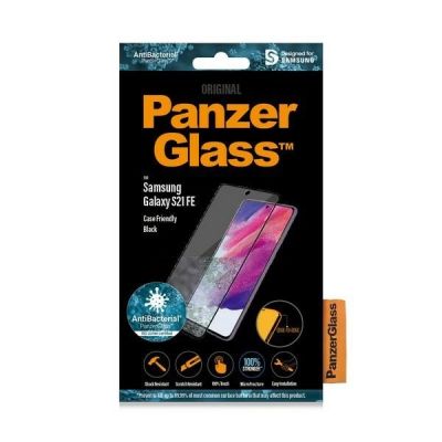 5. PanzerGlass E2E Microfracture Antibacterial Glass for Samsung Galaxy S21 FE - with Black Frame