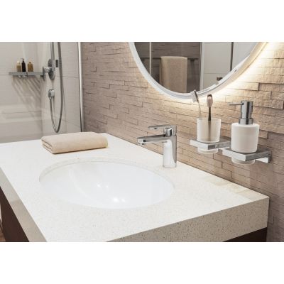4. BATH SHELF ADDSTORIS Q HANSGROHE CHROME