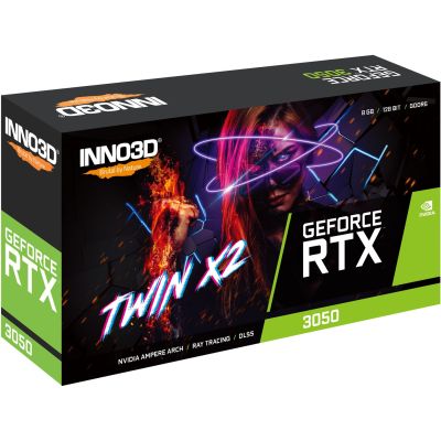 2. INNO3D GeForce RTX 3050 TWIN X2 8GB GDDR6 Graphics Card