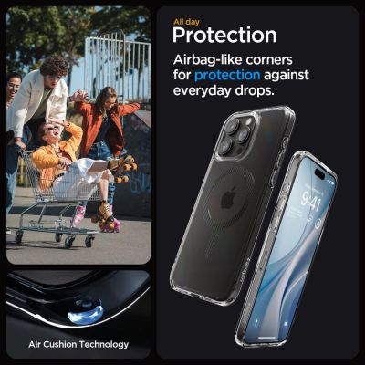 12. Spigen Ultra Hybrid Mag Case with MagSafe for iPhone 15 Pro - Gray