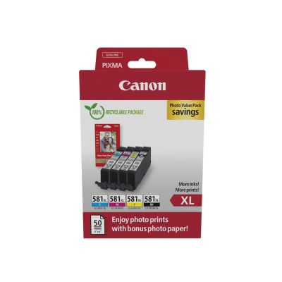 Canon 2052C006 - XL Ink Set - Cyan, Magenta, Yellow - 8.3 ml each - 4 pieces - Photo Promotional Pack