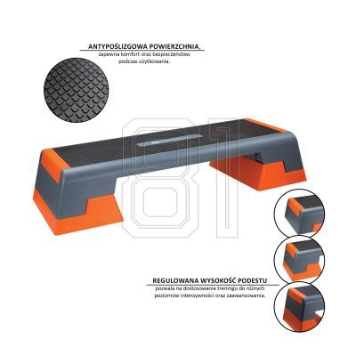 60. Step for aerobics HMS Premium AS007 BLACK / ORANGE