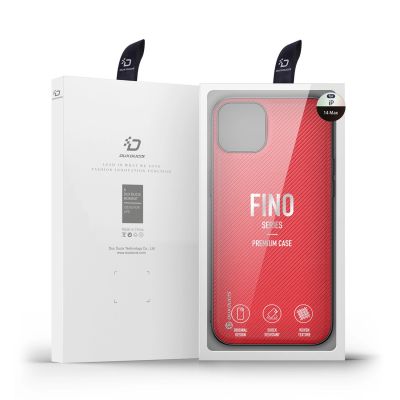 5. Dux Ducis Fino case cover made of nylon for iPhone 14 Plus red