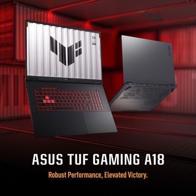 12. ASUS TUF Gaming A18 FA808UM-S9058 Ryzen 7 260 18.0" 2.5K 240Hz IPS-level 500nits AG 16GB DDR5 5600 SSD512 GeForce RTX 5060 8GB WLAN+BT LAN Cam1080p 90WHrs NoOS Jaeger Gray