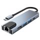 3. HUB Tech-Protect V3 5in1 USB-C - USB-A 3.0 / USB-A 2.0 / USB-C / HDMI / RJ45 - gray