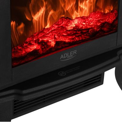 27. Electric fireplace | 2 heating levels: 1000W / 1800W | 3D flame effect | Adler Adler thermostat