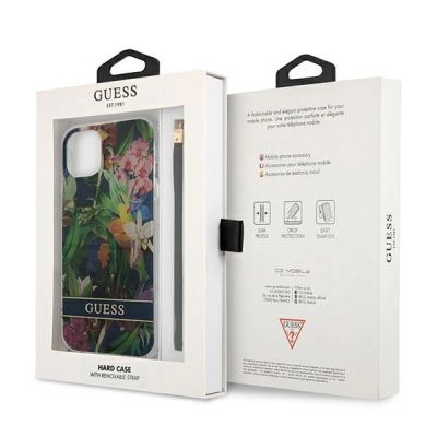 7. Guess GUHCP13SHFLSB iPhone 13 mini 5.4" blue/blue hardcase Flower Strap