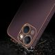 11. Dux Ducis Yolo iPhone 14 Plus case elegant purple faux leather cover
