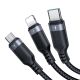 3. Joyroom Multi-Use Series S-A18 3in1 USB-A - Lightning / USB-C / micro USB cable 0.3m - black