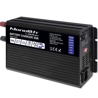 10. Intelligent professional Monolith charger for LiFePO4 AGM GEL SLA 30A 12V batteries