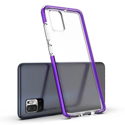 3. Spring Case clear TPU gel protective cover with colorful frame for Xiaomi Redmi Note 10 5G / Poco M3 Pro black