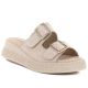 Beige leather wedge sandals Vinceza 88045