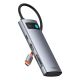 4. Baseus Metal Gleam 7in1 HDMI 4K 60Hz USB-C Hub / 3x USB 3.0 / USB-C PD / SD / microSD - Gray
