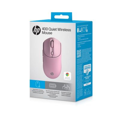 3. HP 400 Quiet Pink Wireless Mouse AZ7B5AA