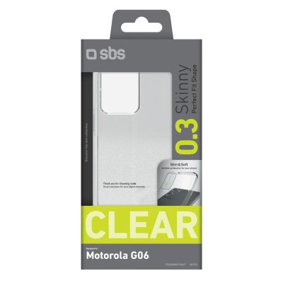 2. SBS Skinny Cover for Motorola Moto G06 - Transparent