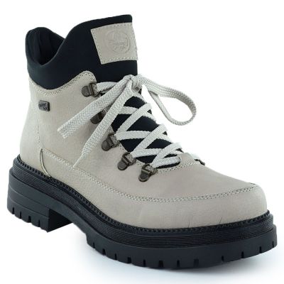 Women's beige zippered ankle boots Rieker Y3158-60
