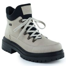 Women's beige zippered ankle boots Rieker Y3158-60