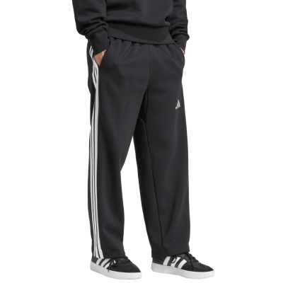 4. Men's adidas Essentials Three Stripes Fleece Wide Leg Pants Black JM1770