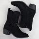 4. Women's suede cowboy boots black M.Daszyński MR1921-47
