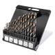 HSS-CNC metal drill bits, 124°, "Pro-Tec", 1.0-10.0 mm, set of 19