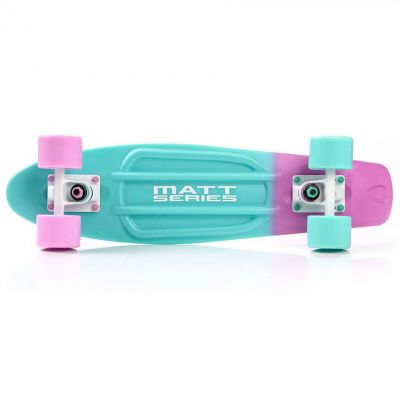 2. METEOR PLASTIC SKATEBOARD MATT pink and minth/minth and pink/white 23999