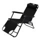 MULTIPLE-POSITION LEVEL CHAIR WITH HEADREST, BLACK
