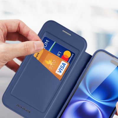 7. Dux Ducis Skin X Pro iPhone 17 Air Case with MagSafe and Wallet - Blue
