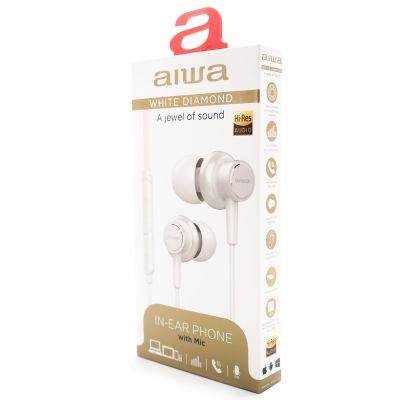 5. Aiwa ESTM-500WT Headphones/Headset Wired In-Ear Calls/Music White