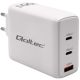 9. Qoltec 100W GaN Wall Charger | 5-20V | 1.5-5A | 2 x USB-C PD | 1 x USB QC 3.0 | White