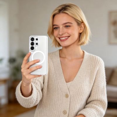 4. Tech-Protect MagSlim MagSafe Case for Samsung Galaxy S26 Ultra - Clear Matte