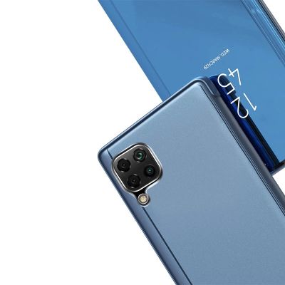 7. Clear View Case cover for Samsung Galaxy A22 4G blue