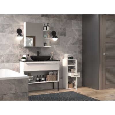 3. NEL V DDS WHITE BATHROOM COLUMN